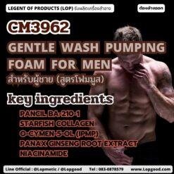 CM3962 รับผลิตGENTLE WASH PUMPING FOAM FOR MEN รับผลิตน้ำยาล้างจุดซ่อนเร้นผู้ชาย สำหรับผู้ชาย จากสารสกัดจากลูกพลับ พร้อมให้ความเย็นสดชื่น (สูตรโฟมมูส)