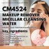 CM4524 รับผลิตMAKEUP REMOVER MICELLAR CLEANSING WATER รับผลิตคลีนซิ่งเช็ดล้างเครื่องสำอาง  ลดเลือนริ้วรอยพร้อมปรับผิวสว่างกระจ่างใส สูตร CRODAROM MARGOSA GL และGREENTIUM