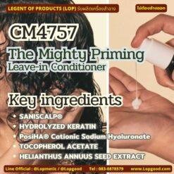 CM4757 รับผลิตThe Mighty Priming Leave-in Conditioner รับผลิตเซรั่มนวดผมแบบไม่ต้องล้างออก สูตร SANISCALP® และเคราตินขนแกะจากประเทศอิตาลี