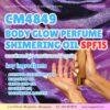 CM4849 รับผลิตBODY GLOW PERFUME SHIMERING OIL SPF15  รับผลิตออยล์น้ำหอมผสมชิมเมอร์ สูตร ACTIVOIL ECHNIDIUM ZRO และ BLUECHAM OIL