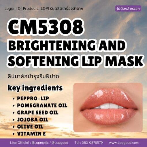CM5308 รับผลิตBRIGHTENING AND SOFTENING LIP MASK รับผลิตลิปมาส์กบำรุงริมฝีปาก