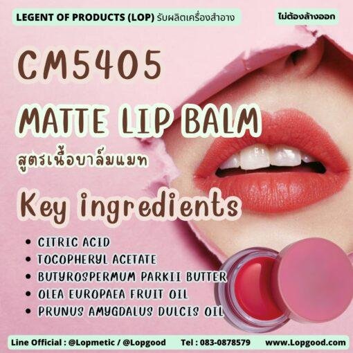 CM5405 รับผลิตMATTE LIP BALM สูตรเนื้อบาล์มแมท