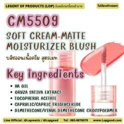 CM5509 รับผลิต SOFT CREAM MATTE MOISTURIZER BLUSH รับผลิตบลัชออนเนื้อครีม สูตรเมท สำหรับแต่งหน้า