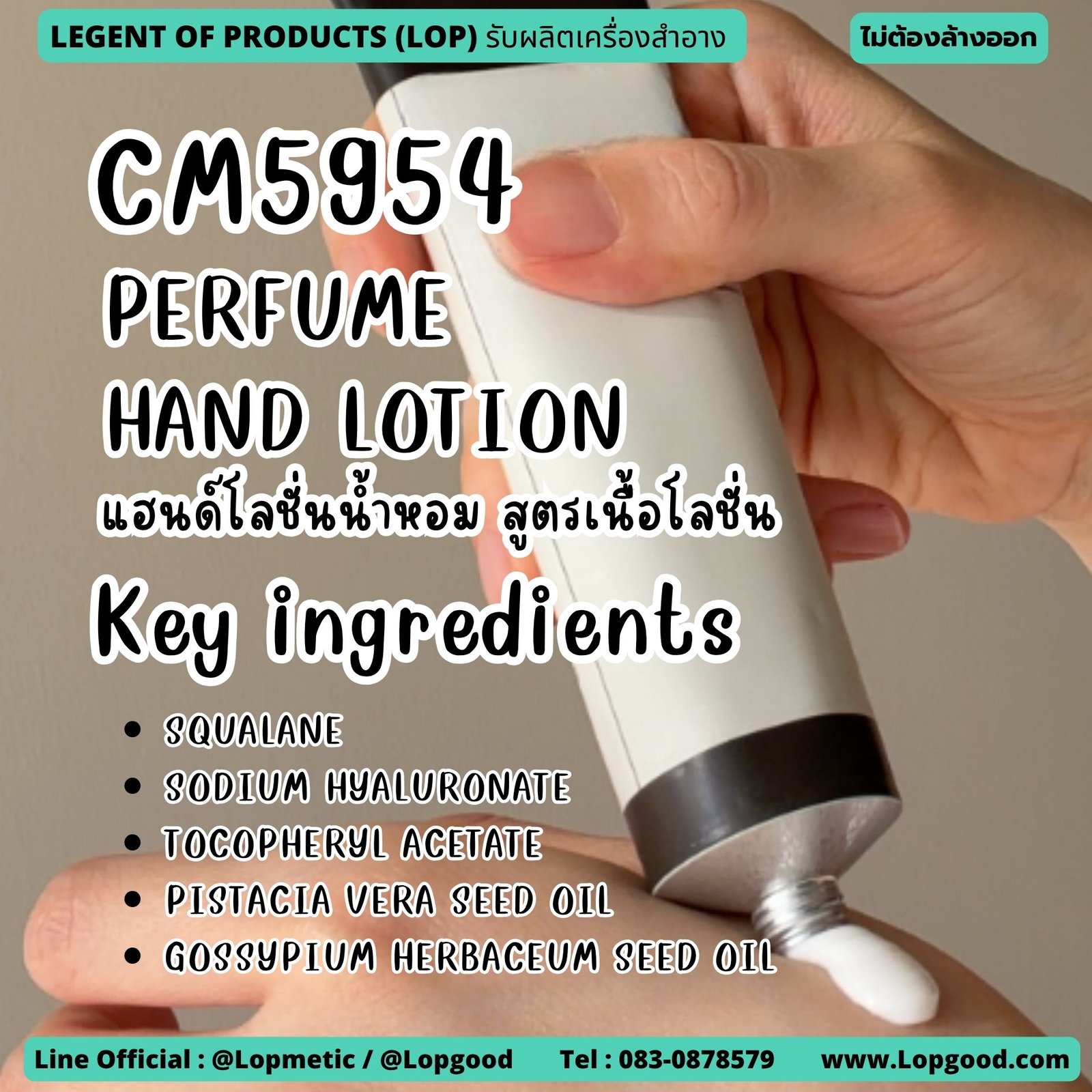 CM5954 รับผลิตPERFUME HAND LOTION รับผลิตแฮนด์โลชั่นน้ำหอม สูตรเนื้อโลชั่น